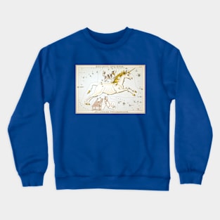 Unicorn Horse Constellation Vintage Illustration Crewneck Sweatshirt